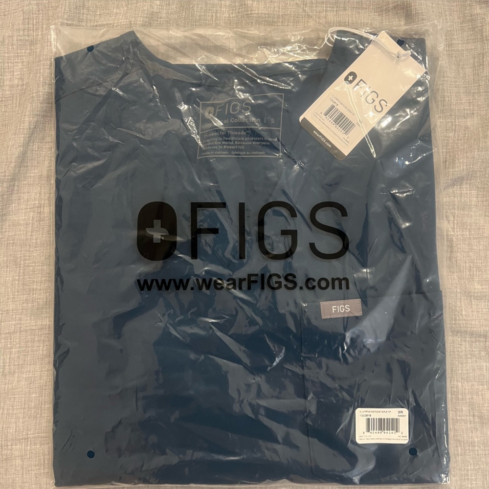 Figs S Catarina Blue Lagoon Scrub Top